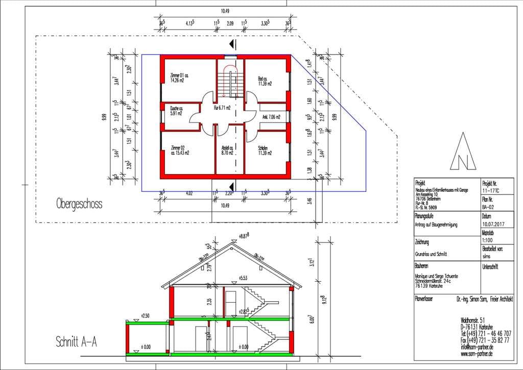 Immobilie in Dettenheim - Gepflegtes Haus mit 208 qm, 6 Zimmern und Parkett in Karlsruhe - Bild 1