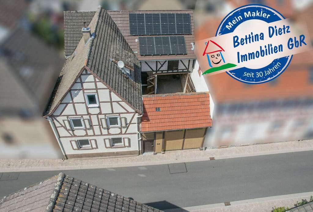 Immobilie in Schaafheim - DIETZ: Modernisiertes Fachwerkhaus mit Nebengebäude - PV mit Speicher - in Schaafheim OT Mosbach! - Bild 0