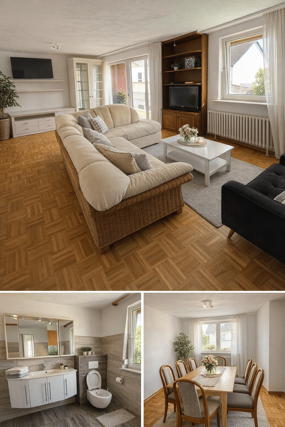 Immobilie in Solms - Mehrfamilienhaus mit 2 Wohnungen in Solms OT mit Garten & Garagen - Bild 1