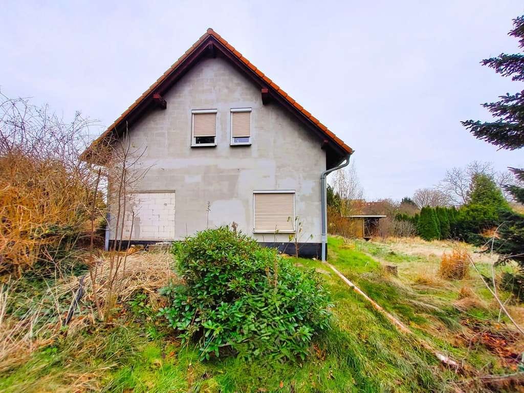 Immobilie in Trebsen/Mulde - Einfamilienhaus im Rohbau auf großem Doppelgrundstück mit zusätzlicher Bebauungsperspektive - Bild 1