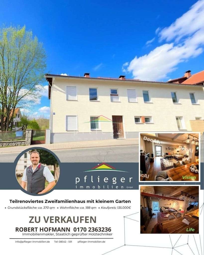 Immobilie in Spiegelau - Teilrenoviertes Zweifamilienhaus mit kleinem Garten - Bild 1