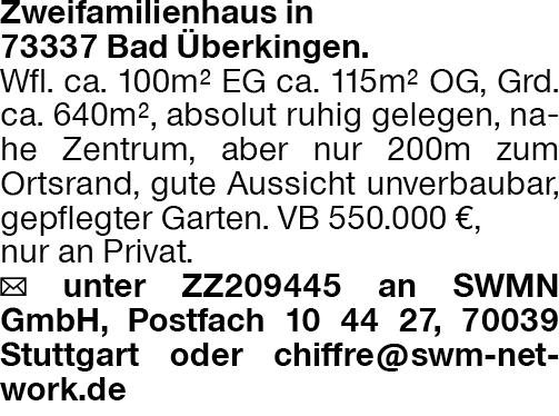 Immobilie in Bad Überkingen - Zweifamilienhaus - Bild 1