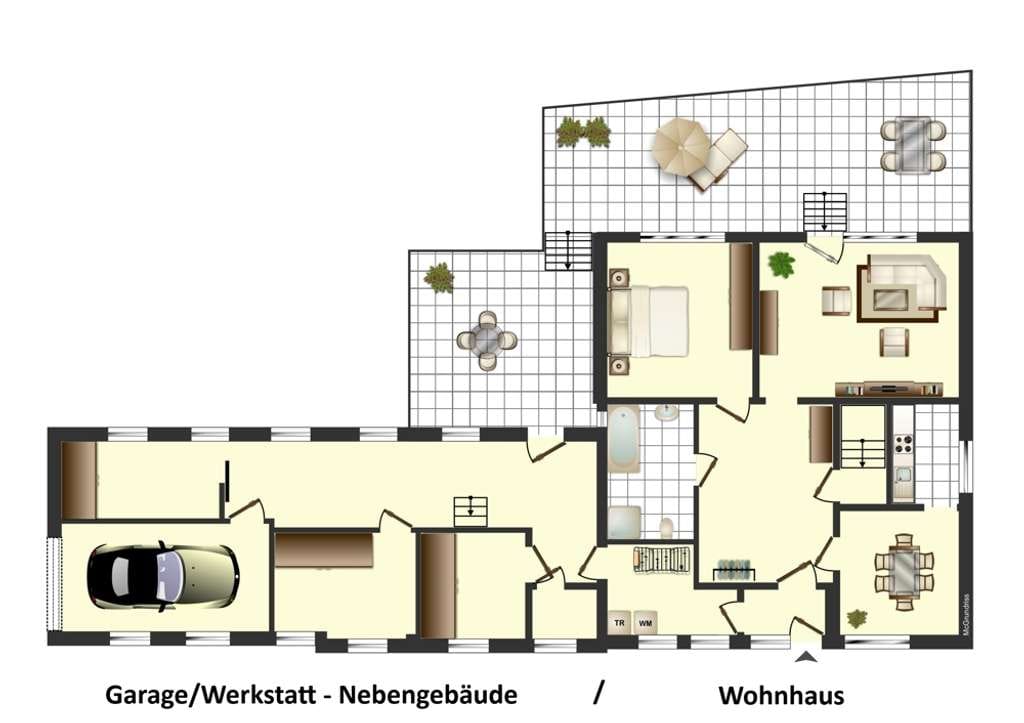 Immobilie in Berne - Sanierungsbedürftiges Reetdach-Bauernhaus mit Nebengebäude und Weidefläche! - Bild 4