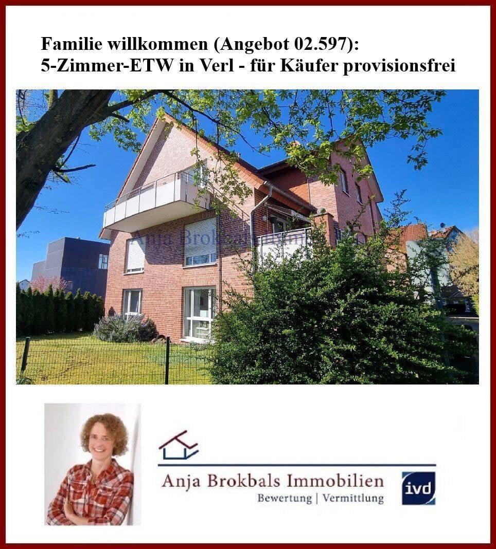 Immobilie in Verl - Familie willkommen: 5-Zimmer-ETW in Verl - für Käufer provisionsfrei - Bild 0