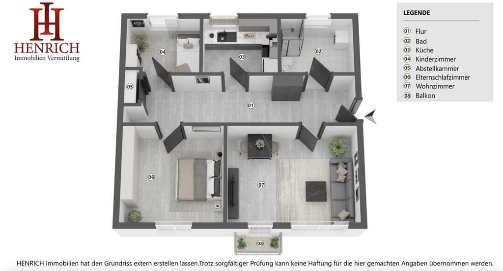 Immobilie in Kriftel - Provisionsfrei: Gemütliche 3 Zimmer Wohnung mit EBK, modernem Bad, Balkon, Aufzug &  5% Rendite - Bild 1