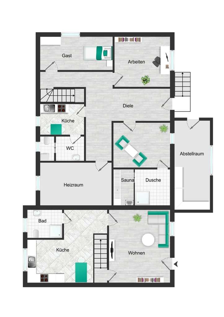 Immobilie in Dummerstorf - Sanierungsbedürftiges Einfamilienhaus mit Einliegerwohnung, großem Grundstück, Werkstatt und Garage - Bild 2
