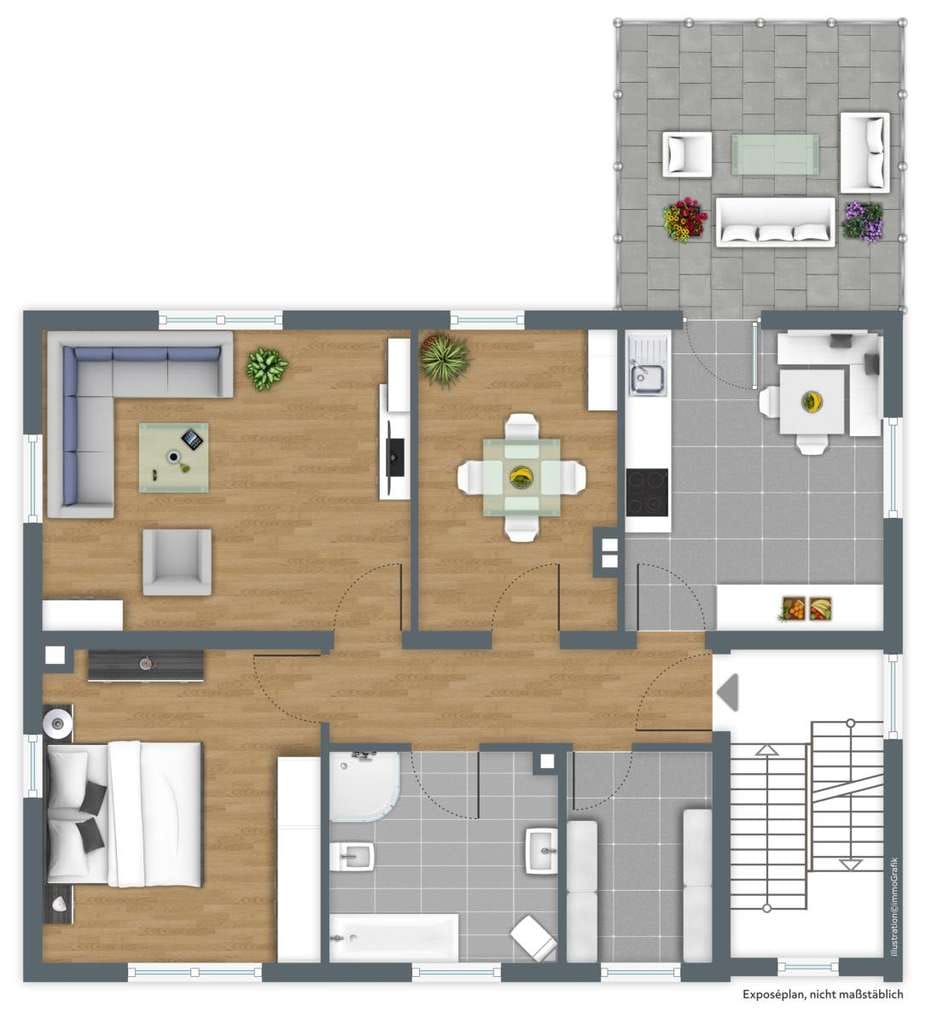 Immobilie in Hasselroth - Großzügiges Mehrfamilienhaus mit 3 Wohneinheiten auf weitläufigem Grundstüc - Bild 3