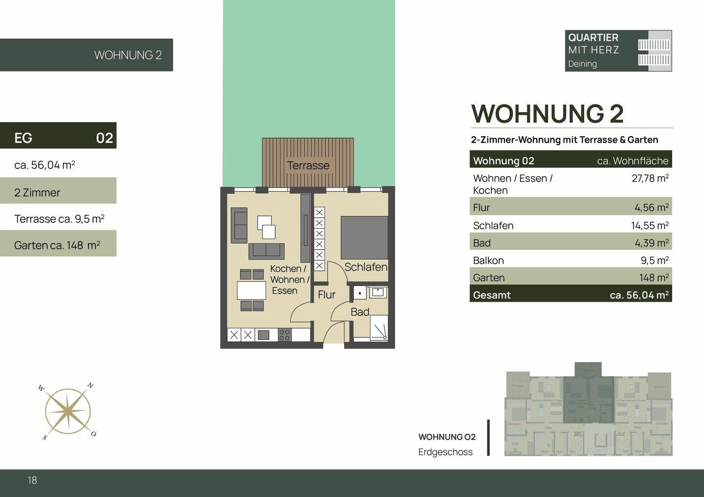 Immobilie in Deining - QUARTIER mit Herz   in   Deining Bürgermeister-Keckl-Straße 49:    Neubau von 9 Eigentumswohnungen - Bild 0