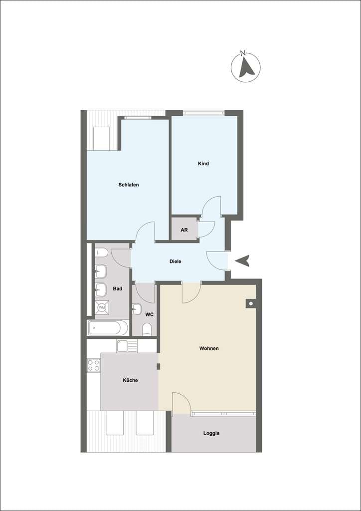 Immobilie in Mainaschaff - *M19* - Komfortable Wohnung mit Loggia (aktuell vermietet) - Bild 2