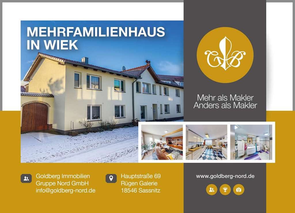 Immobilie in Wiek - Provisionsfrei !!! Mehrfamilienhaus in Wiek mit Hafenblick - Bild 0