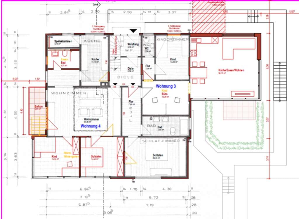 Immobilie in Birenbach - Projektiertes und Genehmigtes 5 Familienhaus in ruhiger Lage mit Aussicht - Bild 3
