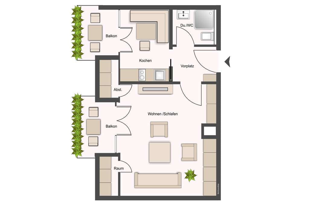 Immobilie in Heidenau - 1-Zimmer-Wohnung + Stadtrand zu Dresden + Vermietet - Bild 2