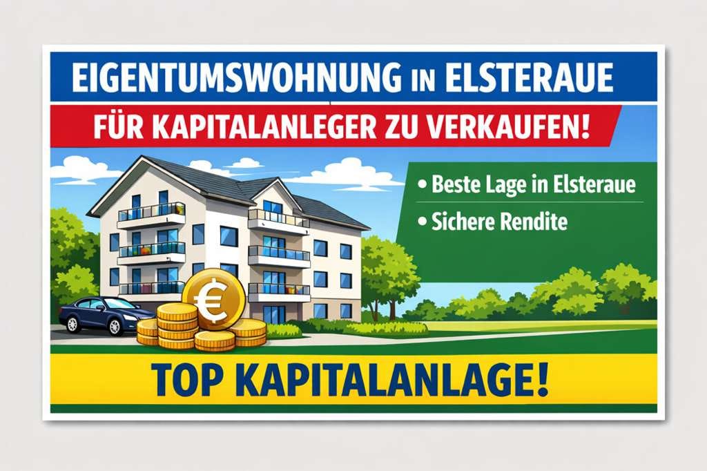 Immobilie in Elsteraue - Top Kapitalanlage: gepflegte 3 Zimmer Wohnung mit Balkon - Bild 0