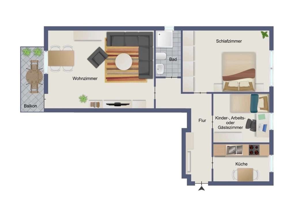 Immobilie in Frankfurt am Main - Frankfurt-Oberrad: Wohnung im EG mit Potenzial – attraktive Gelegenheit für Investoren! - Bild 1