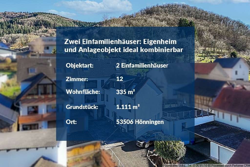 Immobilie in Hönningen - Zwei Einfamilienhäuser im Ortskern von Hönningen: Eigenheim und Anlageobjekt ideal kombinierbar - Bild 1