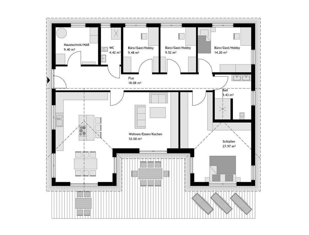 Immobilie in Fronreute - Außergewöhnlicher Bungalow mit 2 Erkern  - Bild 3