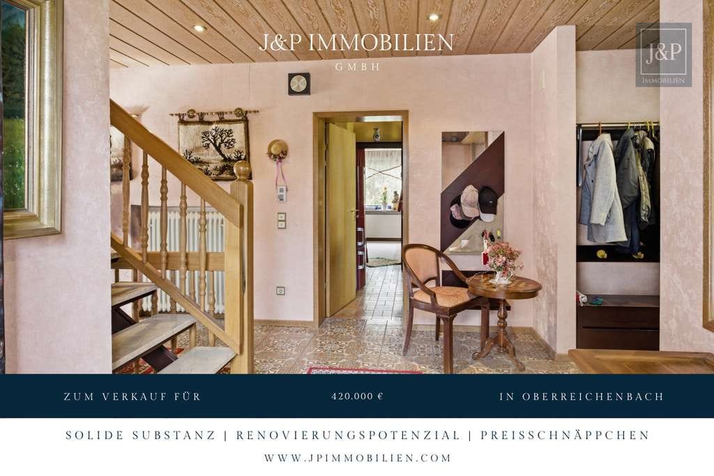 Immobilie in Oberreichenbach - Seltene Gelegenheit: Zeitloser 70er-Jahre-Bungalow mit Wintergarten & offenem Kamin - Bild 0
