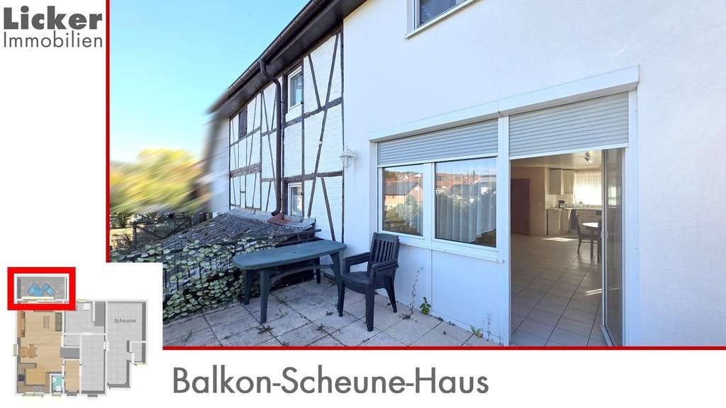 Immobilie in Auenwald - 90m² Wohnung mit Scheune, Garten und 4 Stellplätze - Bild 1