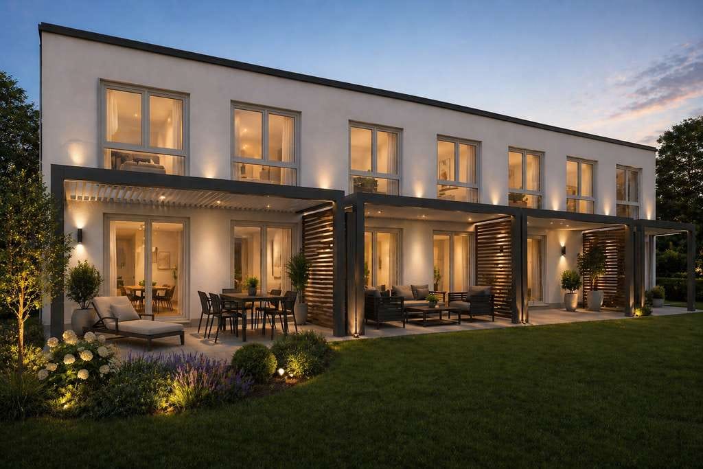 Immobilie in Wehringen - Neubau von 4 modernen Reihenhäusern für Familien im kfw-40 Standard - Bild 0