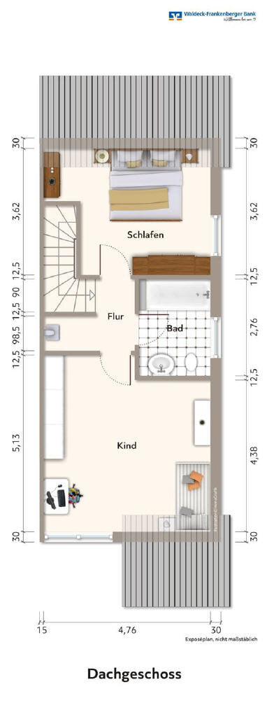 Immobilie in Frankenberg - Maisonette-Wohnung in einer ruhigen Wohngegend - Bild 3