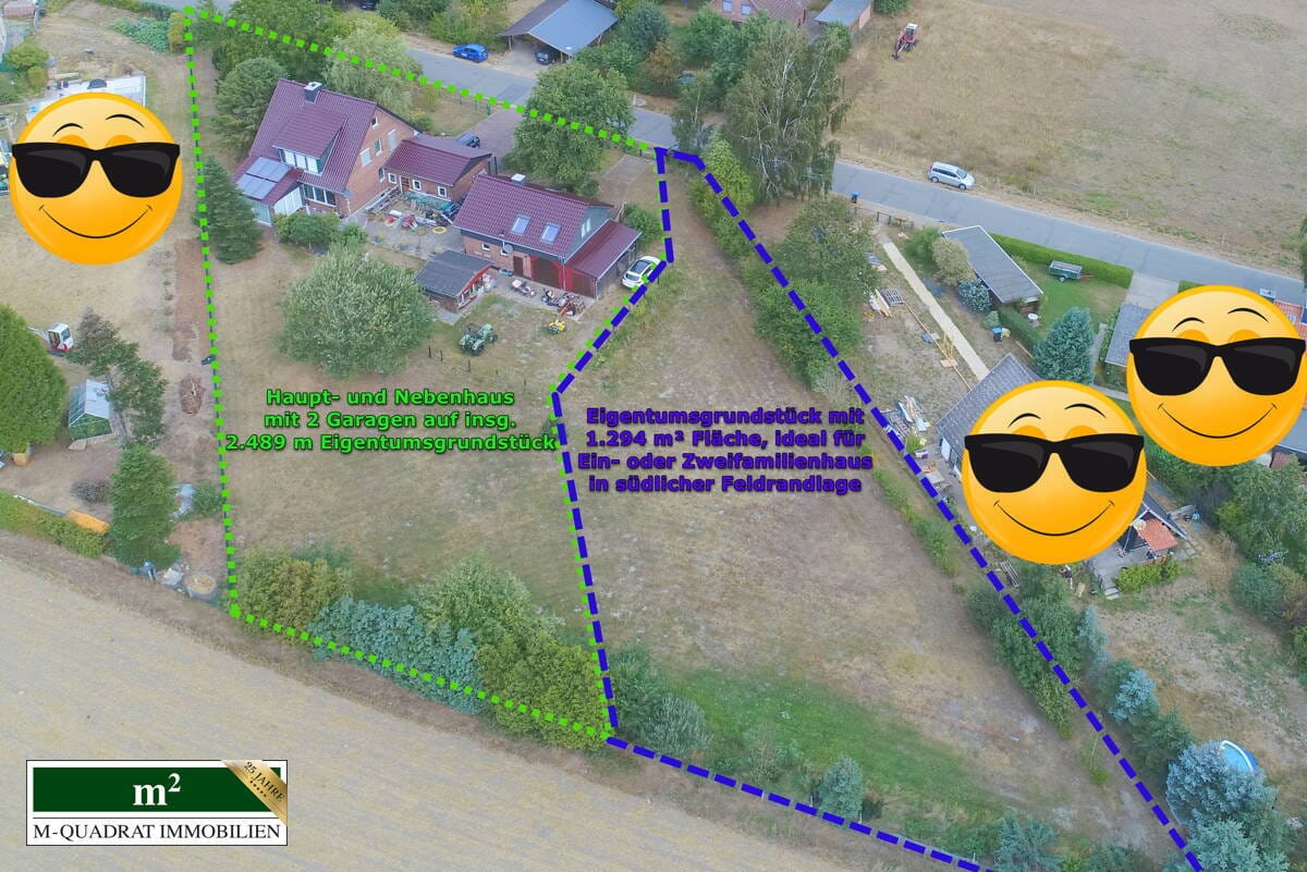 Immobilie in Reinstorf - BES. REFUGIUM BESTEHEND AUS HAUPT- U. NEBENHAUS IN FELDRANDLAGE - AUF KÄUFERWUNSCH MIT SEP. BAUPLATZ - Bild 0