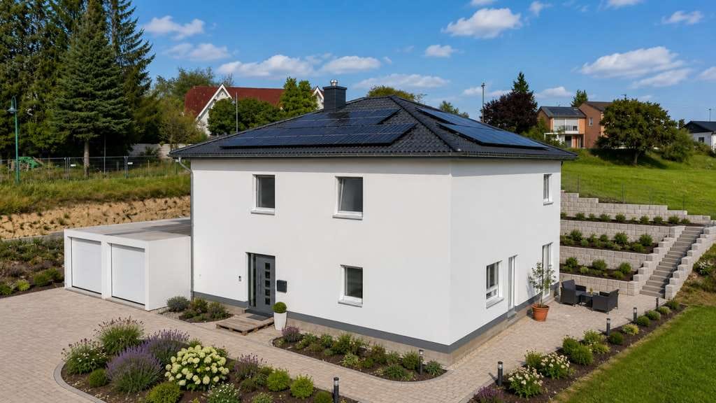 Immobilie in Gondorf - Modernes Neubauhaus mit 1.330 m² Grundstück, PV-Anlage & Doppelgarage in monolithischer Bauweise ( - Bild 1