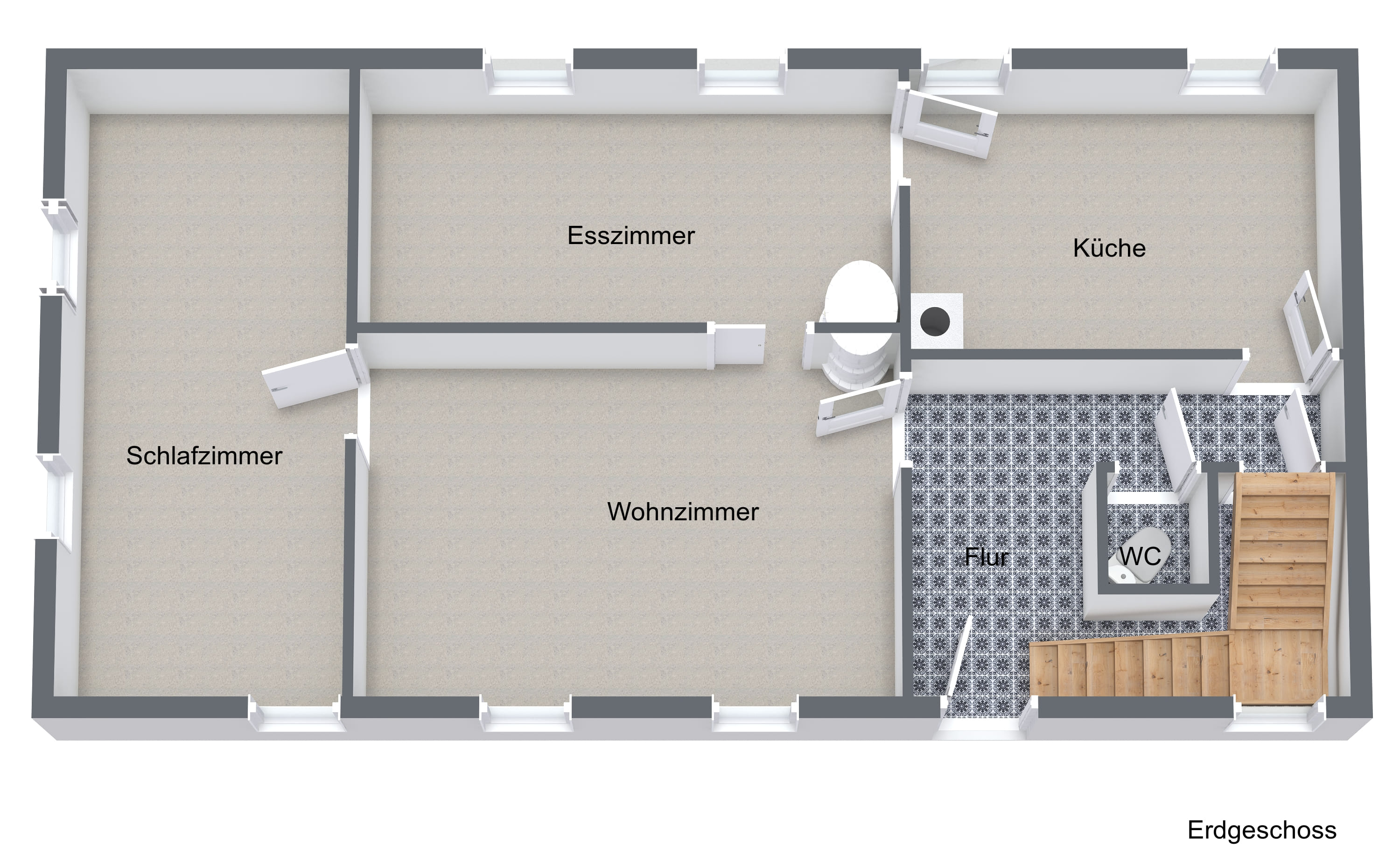Immobilie in Ehrenberg - Doppelhaushälfte im Ortskern und separatem Freizeitgrundstück  - Bild 1