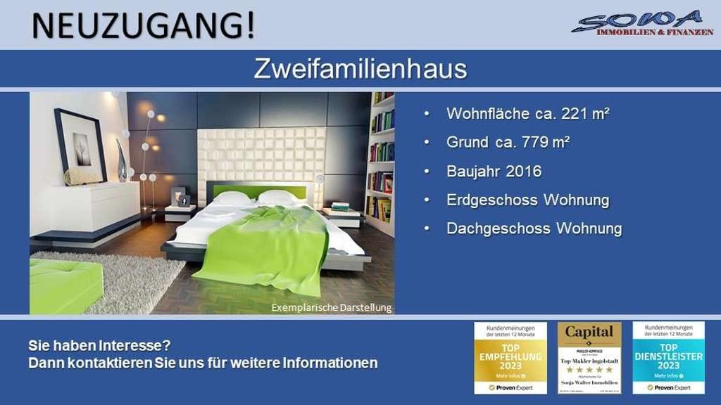 Immobilie in Rohrenfels - Modernes Zweifamilienhaus mit Garten in Rohrenfels zu verkaufen - Ein Objekt von Ihrem Immobilien... - Bild 0