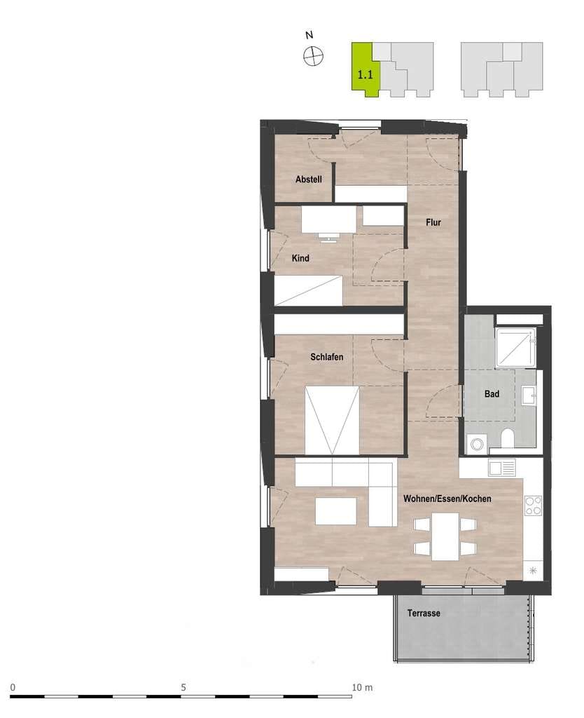 Immobilie in Reute - Wohnung 1.1 - Erdgeschoss - Bild 3