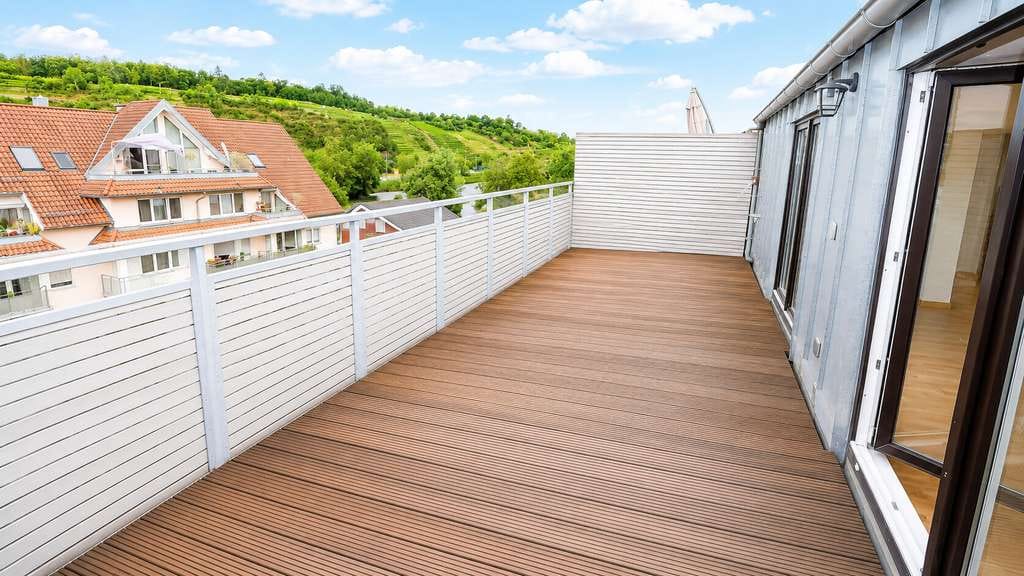 Immobilie in Benningen am Neckar - Ihr neues Zuhause am Neckar: Maisonette mit Balkon, Dachterrasse und Garage - Bild 0