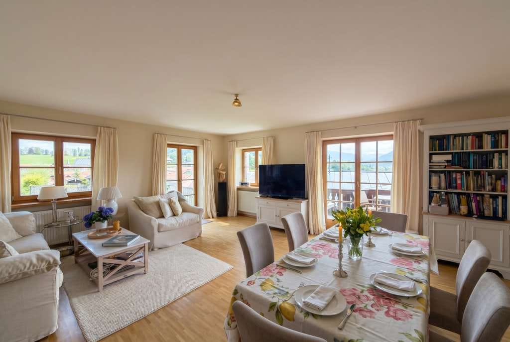 Immobilie in Gmund - "2-in-1" Großzügig Wohnen am See – Moderne 3-Zimmer-WHG mit zusätzl. 1-Zi. Apartment - Panoramablick - Bild 1