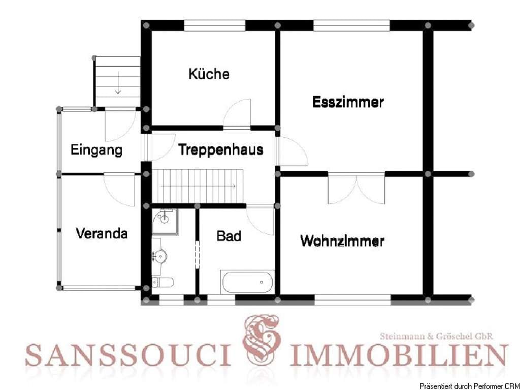 Immobilie in Gumtow - Charmante Doppelhaushälfte aus den 30er Jahren mit Charme und Potential! - Bild 2