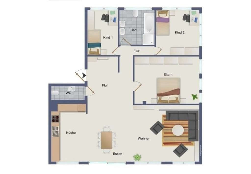 Immobilie in Amtzell - Gestalten Sie Ihr Zuhause selbst – 4-Zimmer-Erdgeschosswohnung mit Garten in zentraler Lage - Bild 1