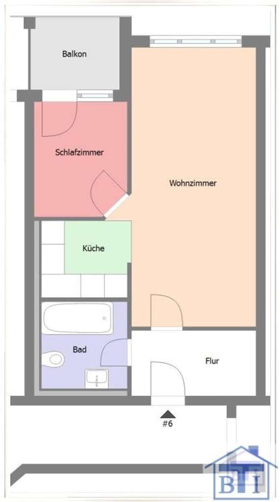 Immobilie in Bertsdorf-Hörnitz - Schöne 2-Raum-Wohnung mit Balkon, EBK und Aufzug
 - Bild 0