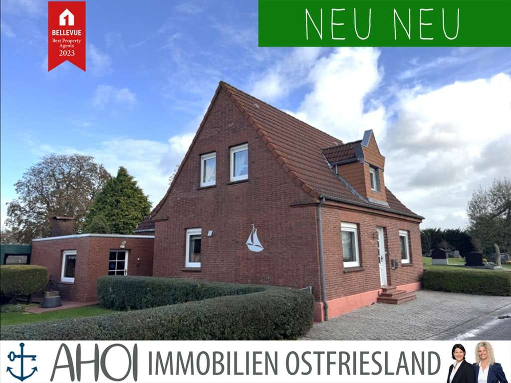 Immobilie in Moormerland - Direkte Aussicht auf Deich und Ems! Renovierungsbedürftiges Einfamilienhaus mit Garage & Nebengebäude in ruhiger Sackgassenlage - Bild 0