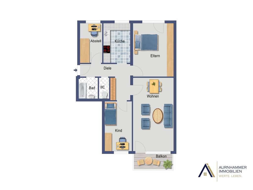 Immobilie in Olching - Solide Kapitalanlage: Attraktive 3,5-Zi.-Wohnung in zentraler Top-Lage - Bild 2