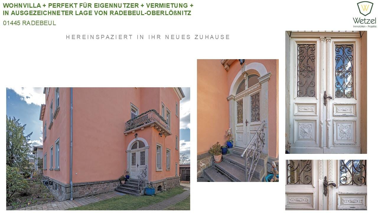Immobilie in Radebeul - Begehrte Wohnlage in Radebeul-Ost (Oberlößnitz) + perfekt für Eigennutzer und für die Vermietung + schöner Garten + gewachsenes Wohnumfeld + + + - Bild 2