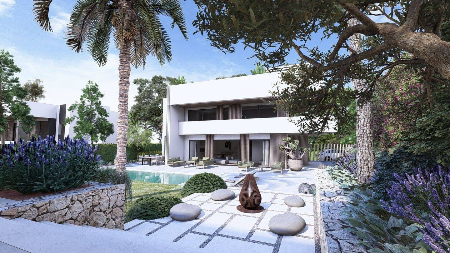 Immobilie in Triptis - Elegante villa junto al mar con terraza en la azotea cerca de Santa Eulalia - Bild 0