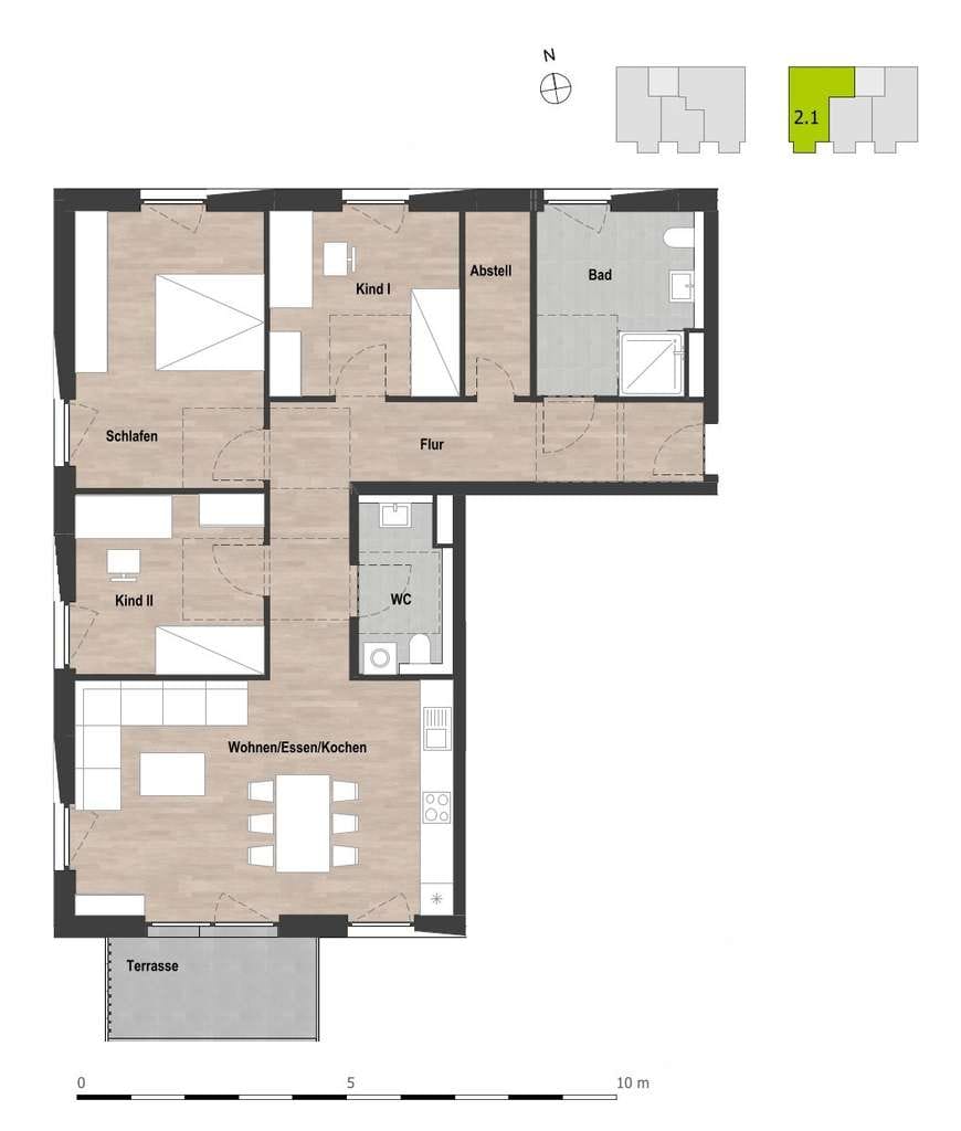 Immobilie in Reute - Wohnung 2.1 - Erdgeschoss - Bild 2