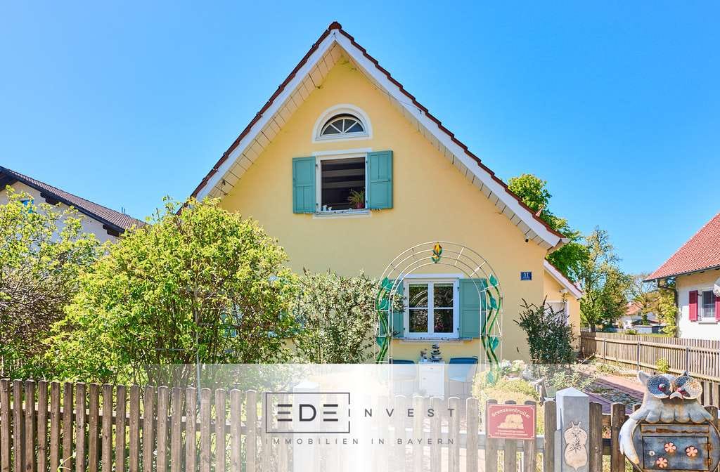 Immobilie in Thaining - Wohnen wie in der Provence - charmantes Einfamilienhaus mit Kamin, Süd-West Terrasse & Rosengarten - Bild 0