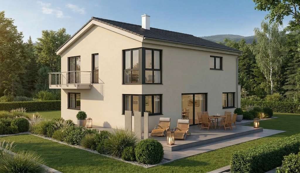 Immobilie in Schiltberg - Null-Energie-Einfamilienhaus mit Grundstück - Wohnfläche erweiterbar - Bild 0