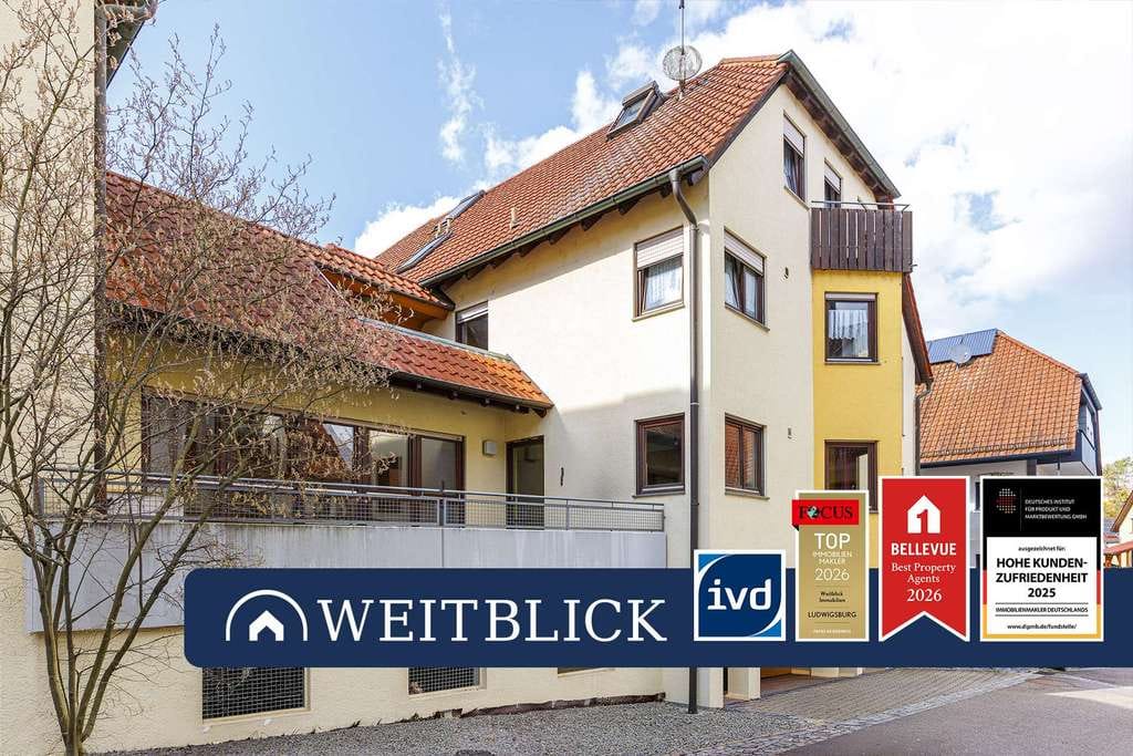 Immobilie in Sersheim - Weitblick: Individuelle 3-Zimmer-Wohnung mit TG-Platz! - Bild 0