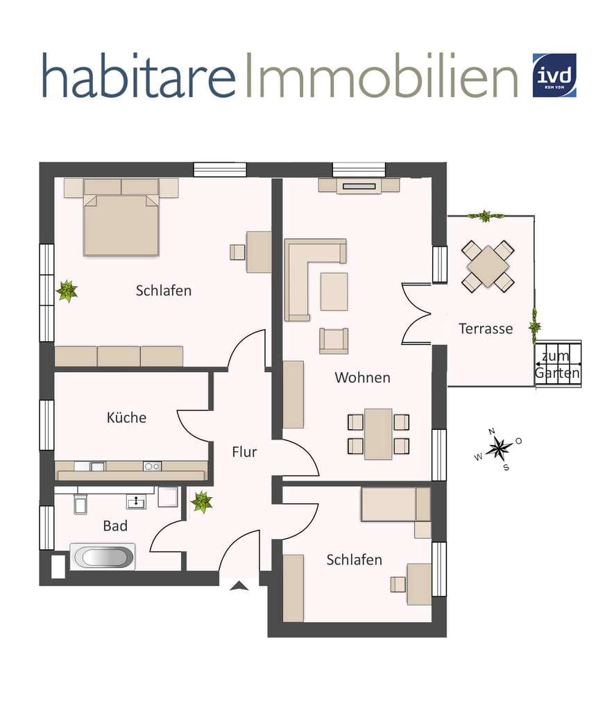 Immobilie in Wustermark - Mit eigenem Privatgarten: Kapitalanlage mit perfektem Grundriss in begehrter Ruhiglage - Bild 2