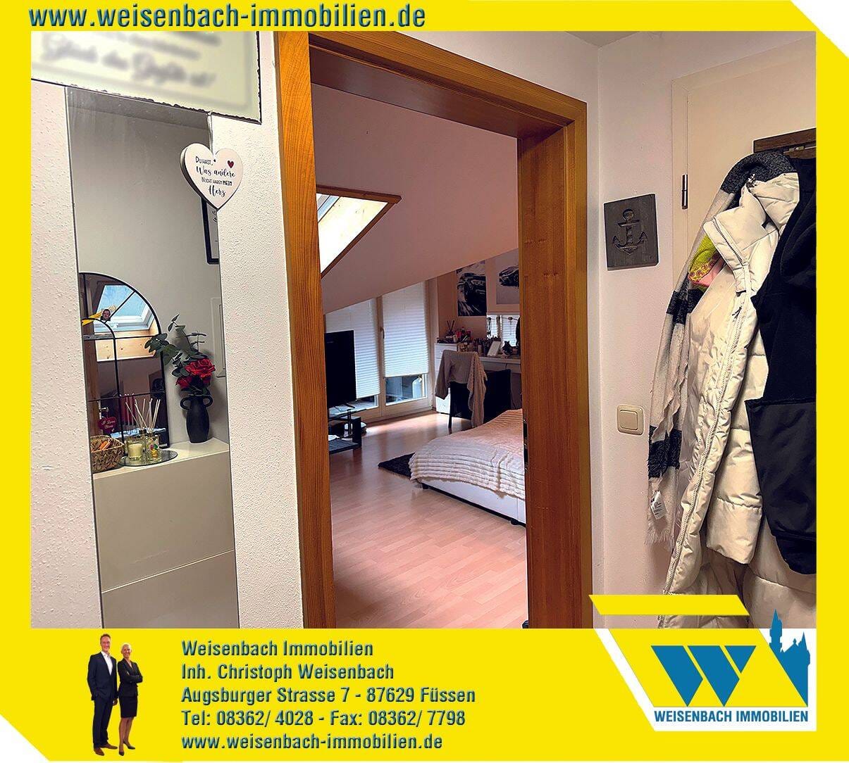 Immobilie in Füssen - Attraktive und top gepflegte Dachgeschosswohnung in Füssen - Bild 4