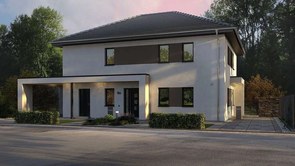 Immobilie in Lüdinghausen - Puristisches Doppelhaus im Flachdach Design - Zusammen wohnen - Kosten Teilen  - Bild 0