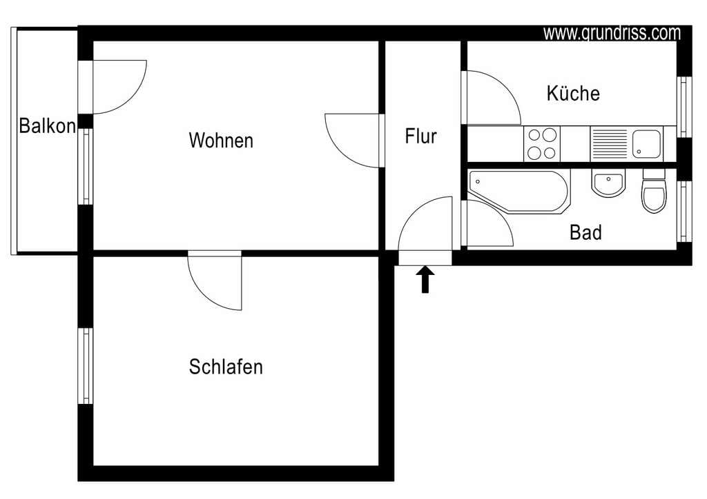 Immobilie in Eberswalde - Perfekt für 2 Personen: Helle Wohnung mit Südwestbalkon - Bild 2