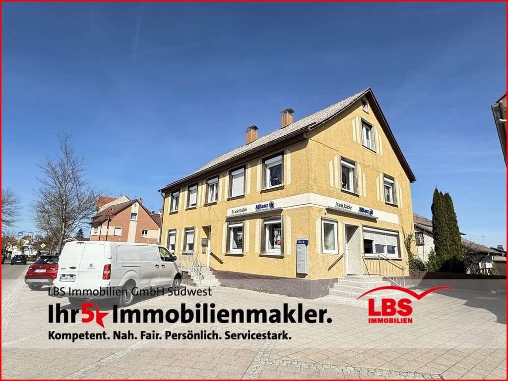 Immobilie in Stetten am kalten Markt - Interessantes Zweifamilienhaus mit Büroräumen und 5 Stellplätzen im Herzen von Stetten - Bild 0