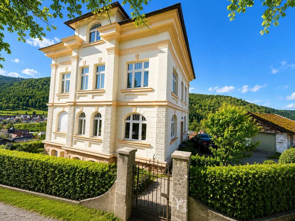 Immobilie in Höfen an der Enz - Repräsentative Kulturvilla  – Traumlage mit spektakulärem Ausblick - Bild 0
