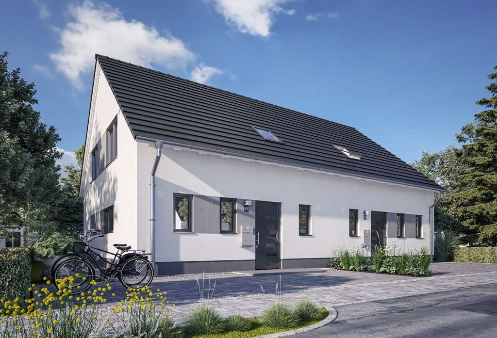 Immobilie in Bernau - Doppelhaus nahe Berlin: Behringen 116 mit 2 Wohneinheiten & ideal für Familien - Bild 1