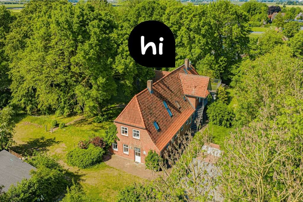 Immobilie in Stedesand - Außergewöhnliches Wohnen im großen Loft – Großzügige Dachgeschosswohnung mit Kamin & Gartenanteil - Bild 0